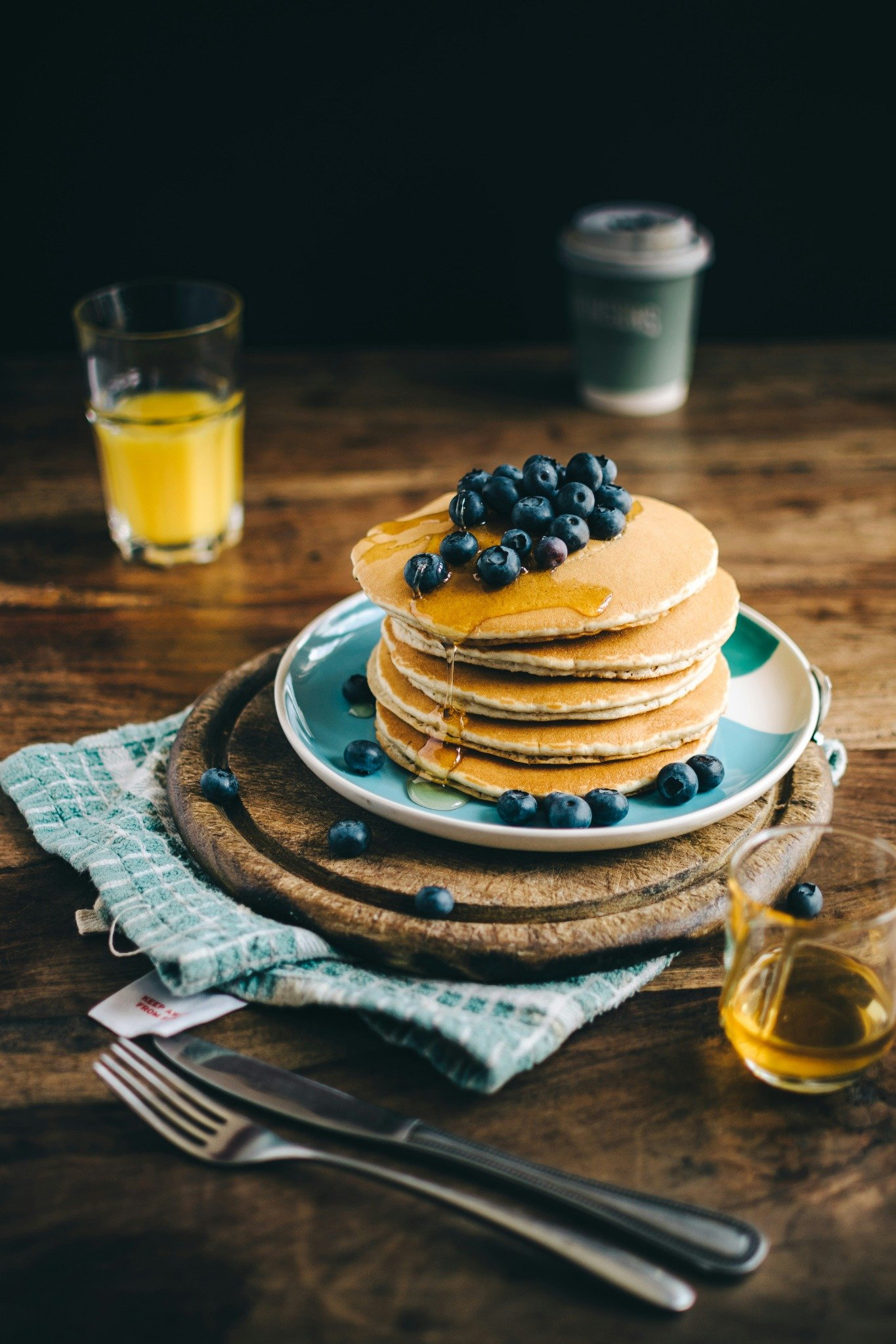 Pancakes with blueberries